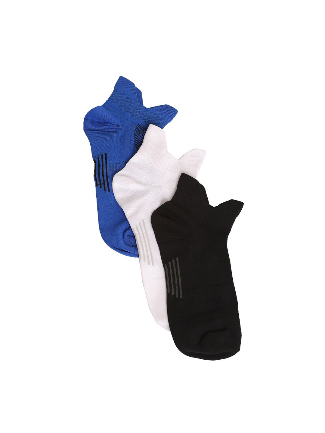 LOUIS STITCH Men Set Of 3 Multicoloured Solid Ankle Length Socks