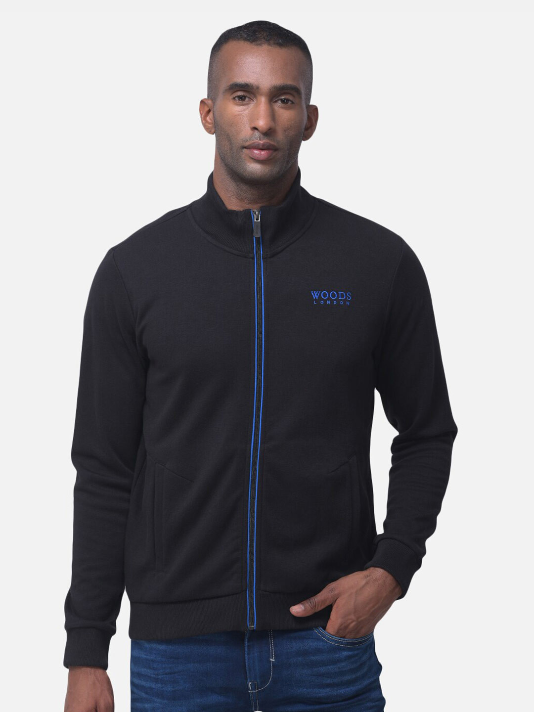 Woods Men Black Sweatshirt