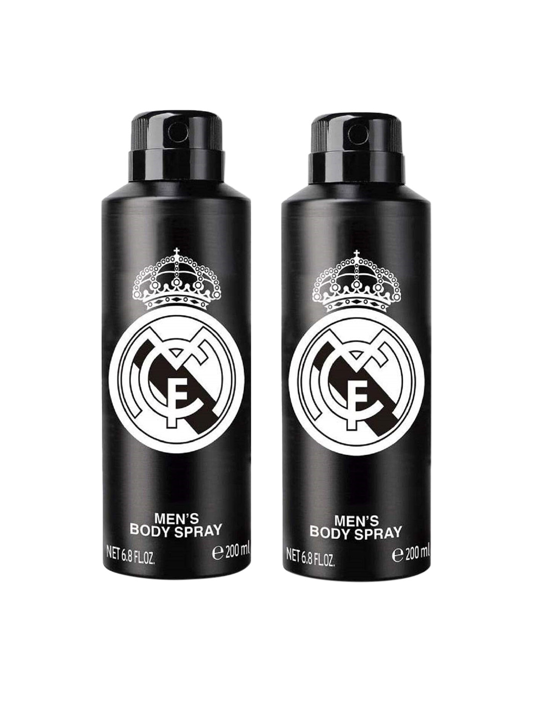 Real Madrid Men Pack Of 2 Black Deodorant- 200ml Each