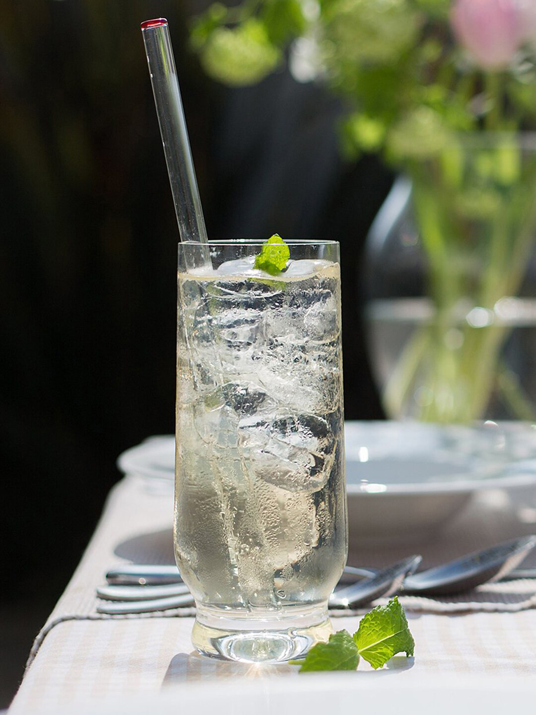 DARTINGTON Set of 4 Crystal Home Bar Long Drink Glass