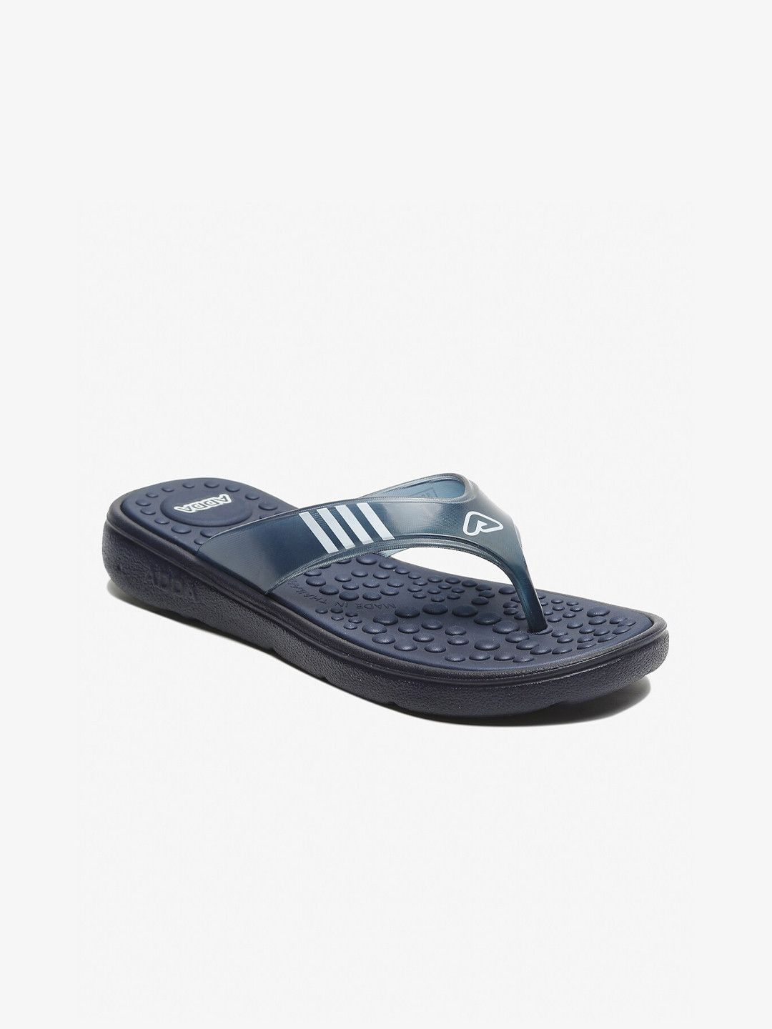 Adda Women Teal Rubber Thong Flip-Flops