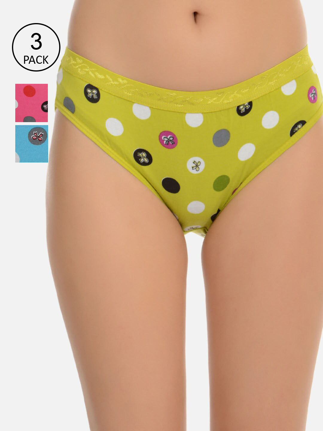 mod & shy Women Pack Of 3 Assorted Basic Briefs MU757677