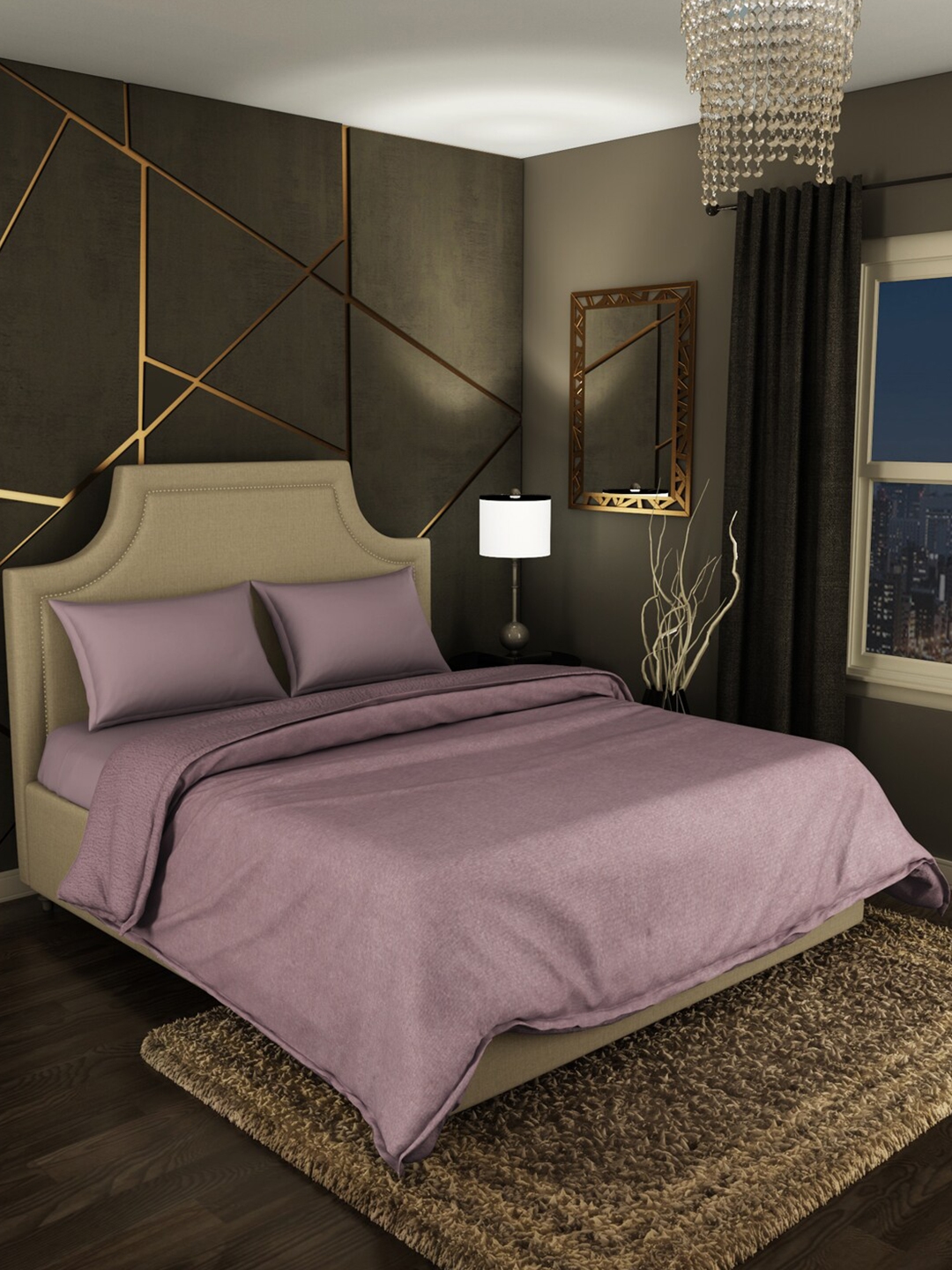 SPACES Violet AC Room 450 GSM Double Bed Blanket
