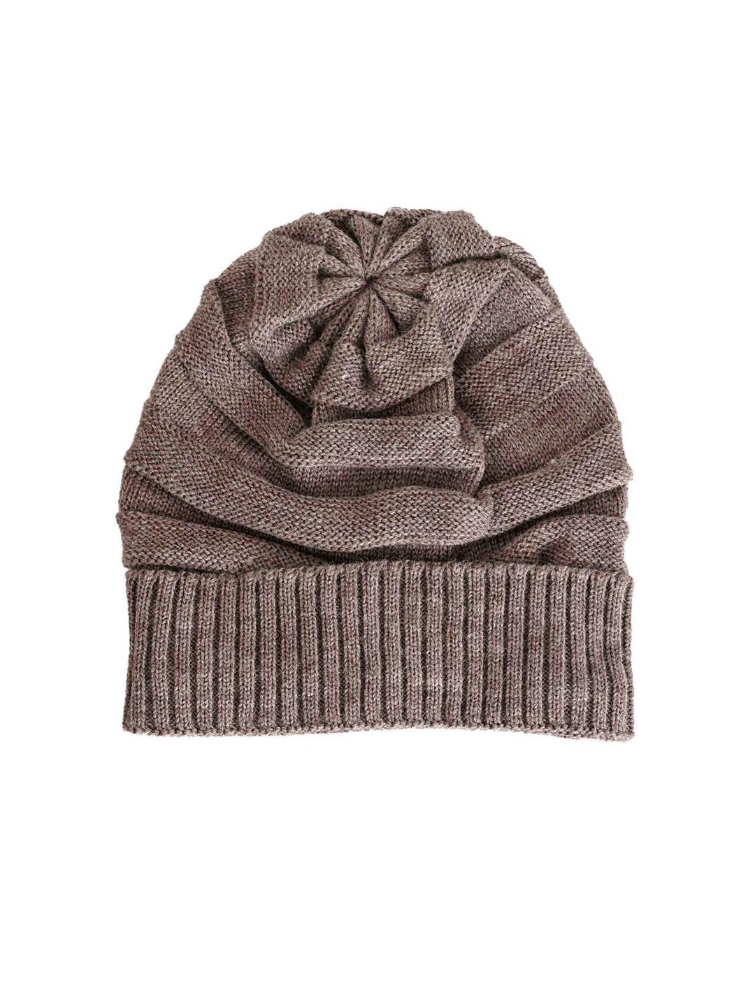Bharatasya Men Pack Of 2 Blue & Brown Solid Beanie