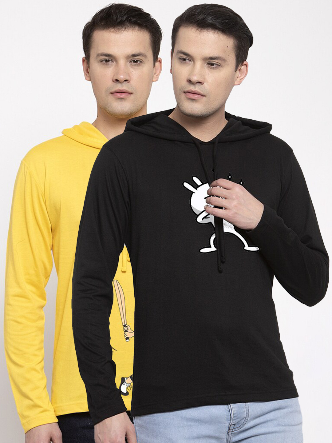 Friskers Men Black 2 Pockets T-shirt