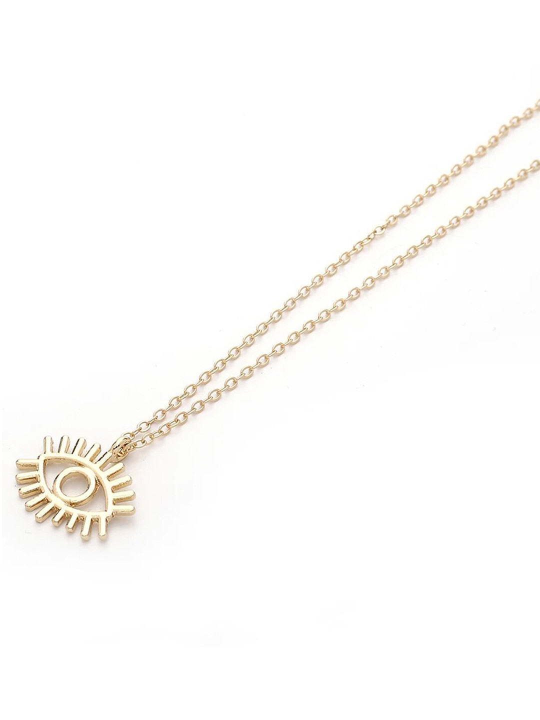 Vembley Gold-Plated Evil Eye Pendant Necklace