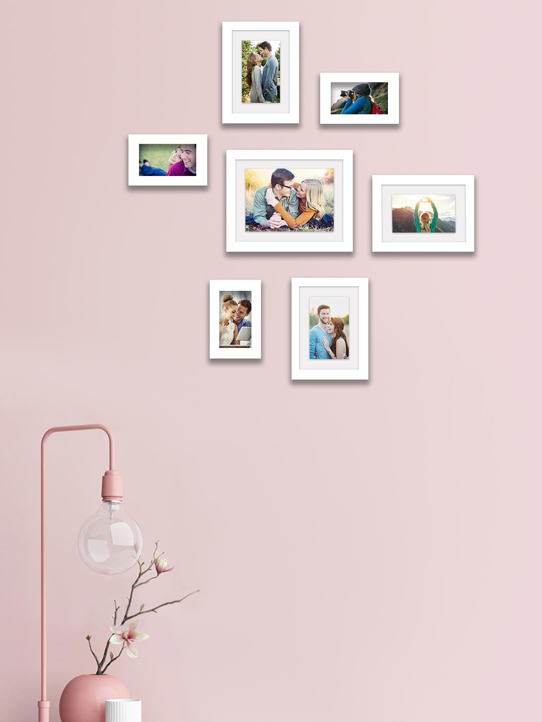 Art Street Set of 7 Individual White Photo Frame