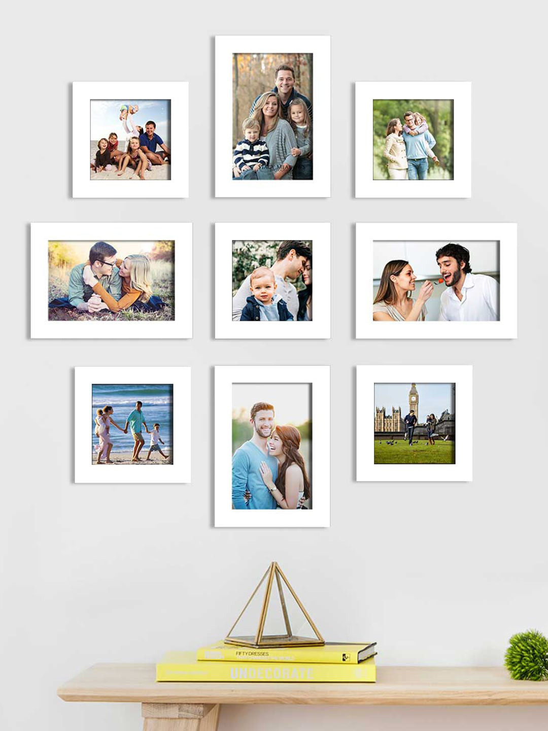 Art Street White Set of 9 Individual  Photo Frame