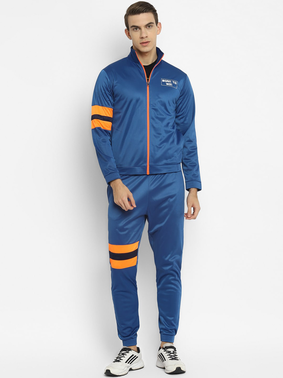 Yuuki Men Blue Solid Tracksuit