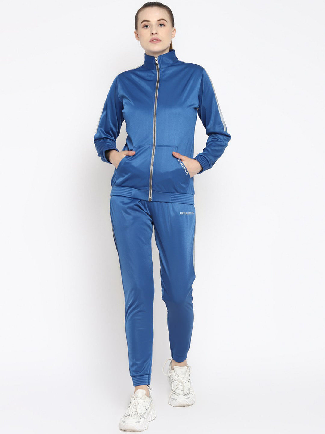 OFF LIMITS Women Blue Solid Tracksuit