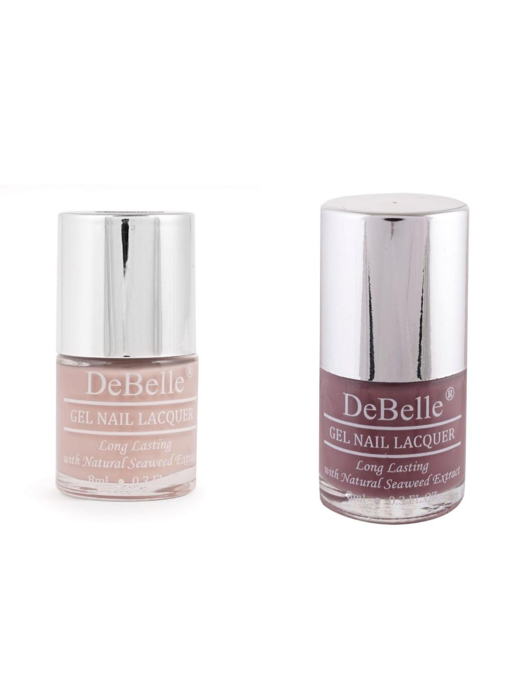 DeBelle Set Of 2 Fleur De Pearl Gel Nail Polish- Peony Blossom & Majestique Mauve - 16ml