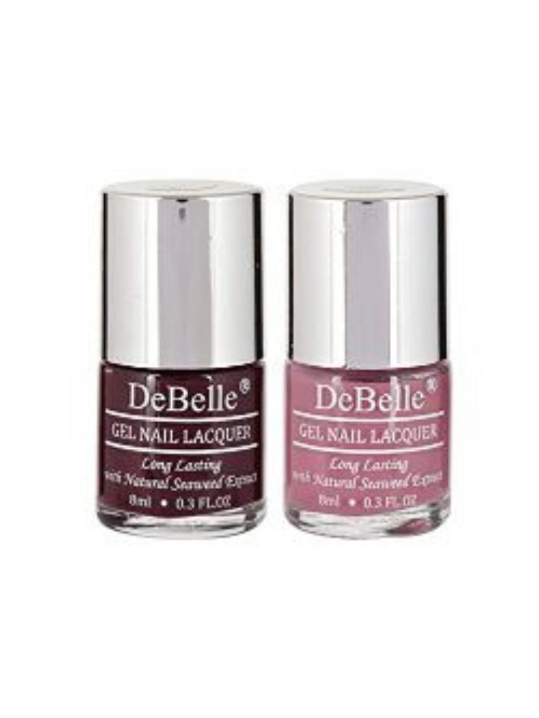 DeBelle Set Of 2 Gel Nail Polish - Glamorous Garnet & Laura Aura - 8ml Each