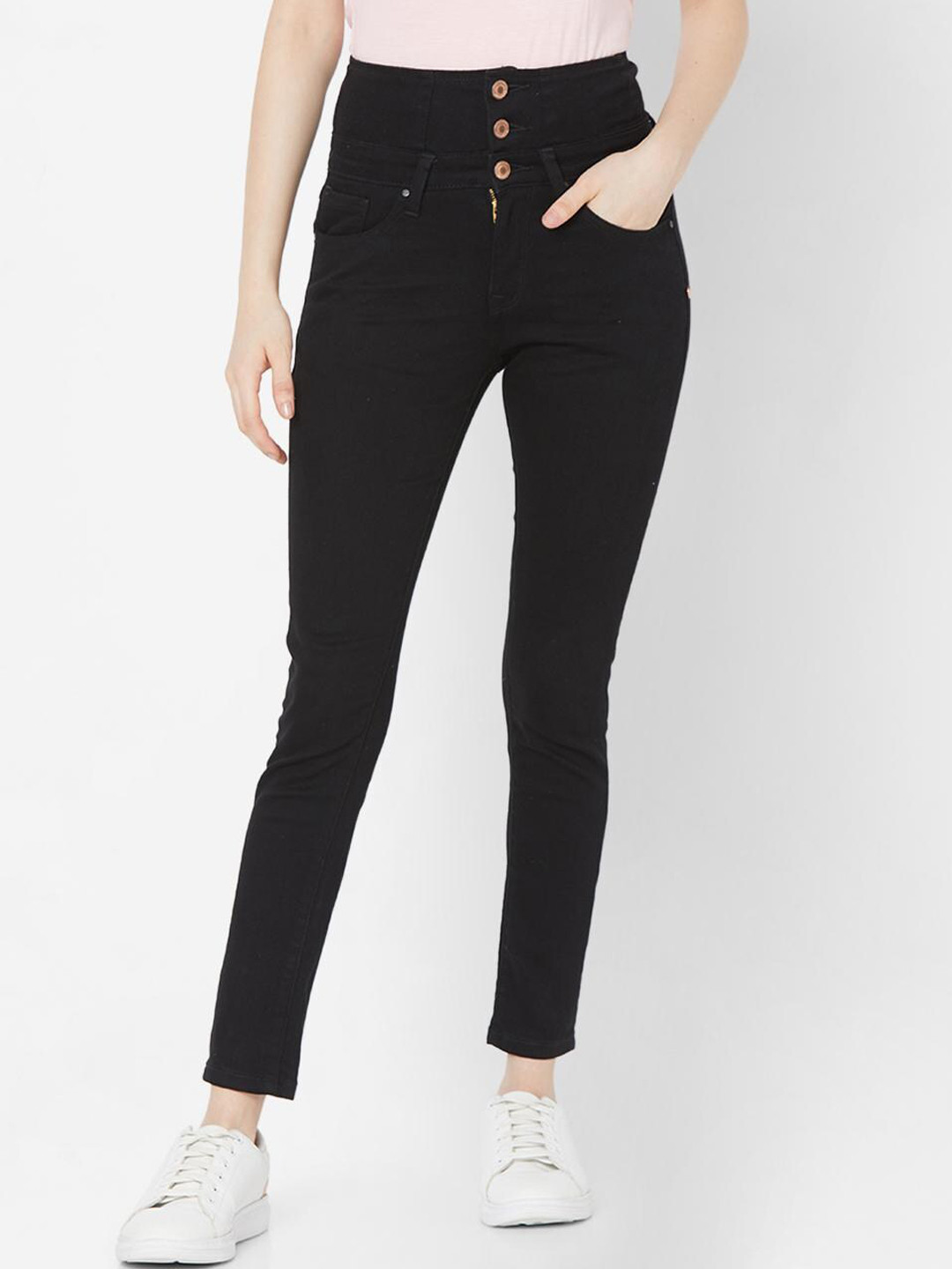 SPYKAR Woman Black Skinny Fit Jeans