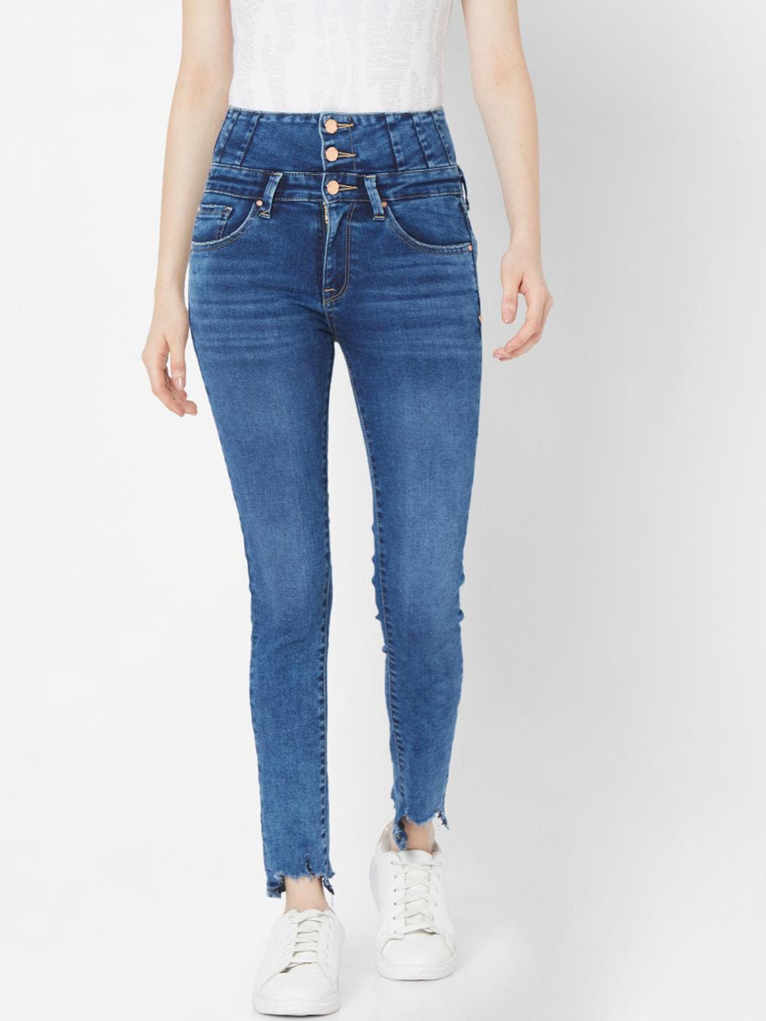 SPYKAR Women Blue Skinny Fit Light Fade Jeans