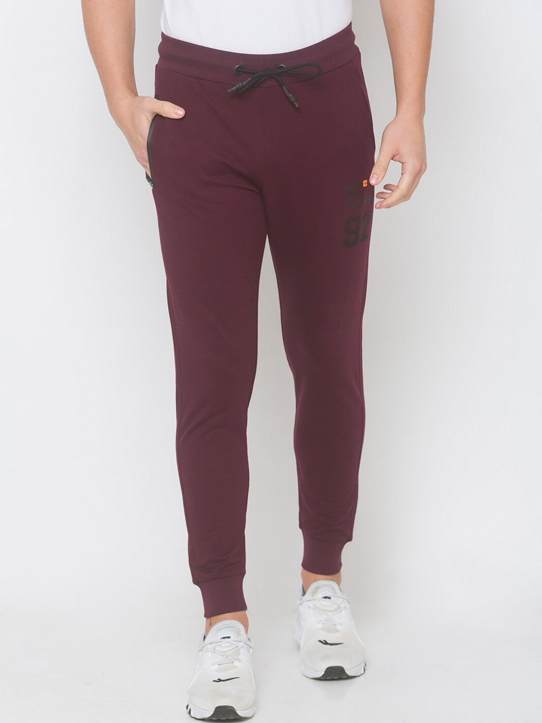 SPYKAR Men Red Joggers Trousers