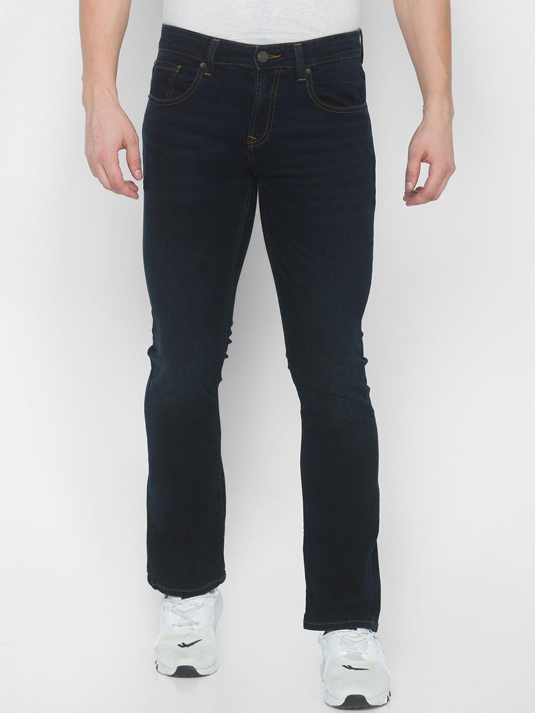 SPYKAR Men Navy Blue Pure Cotton Slim Fit Jeans