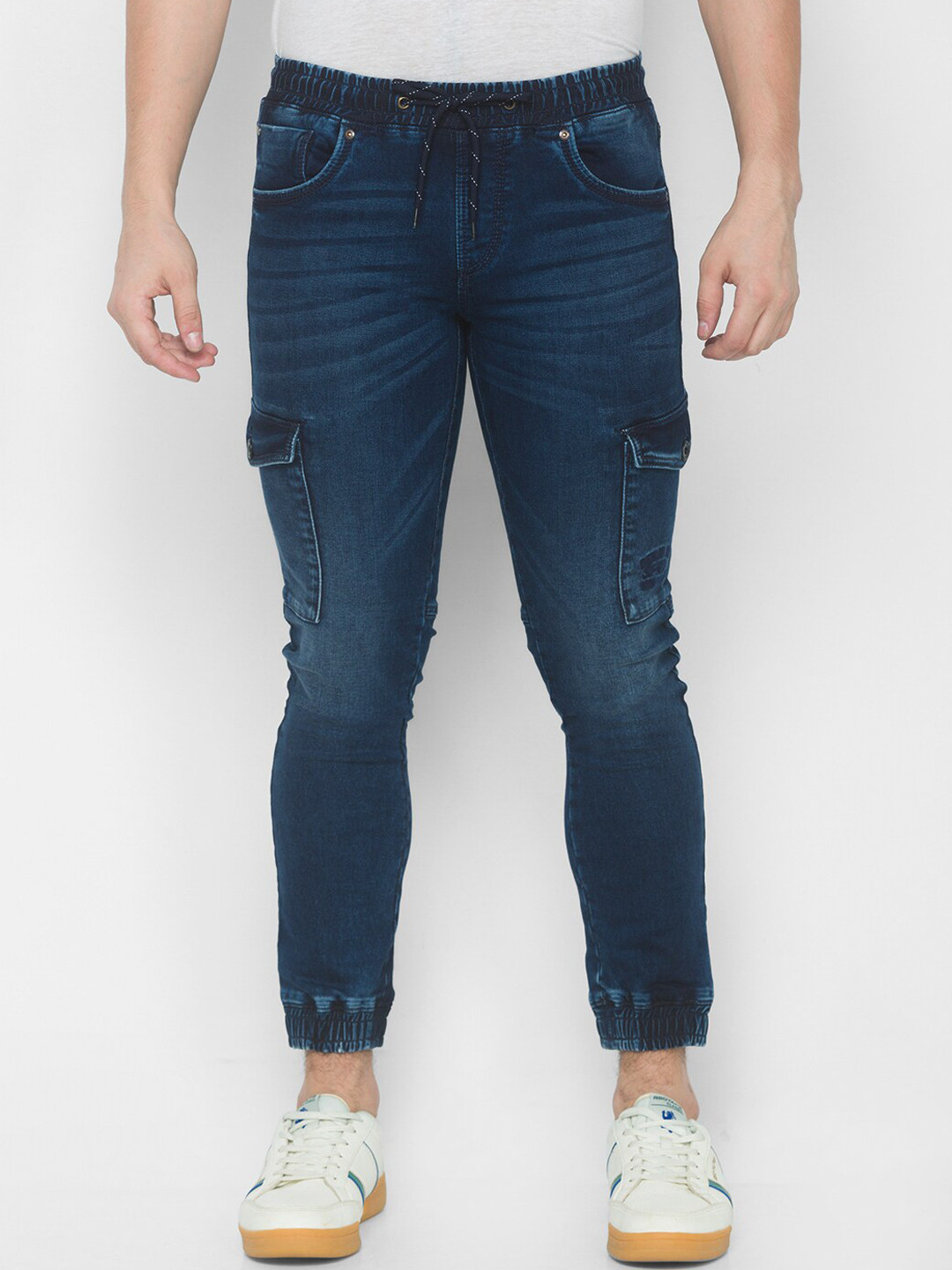 SPYKAR Men Blue Jogger High-Rise Light Fade Jeans