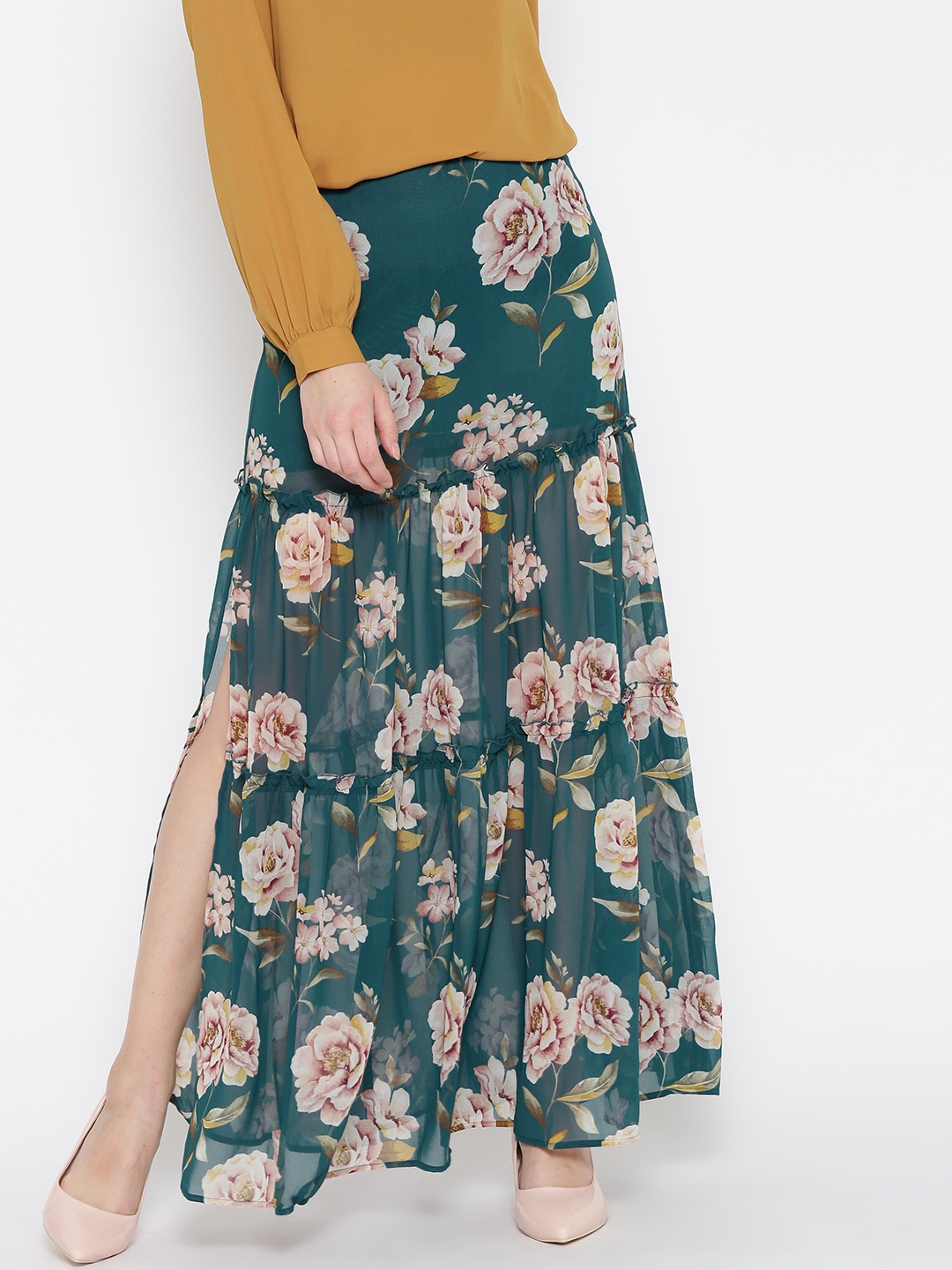 Forever 21 deals tiered maxi skirt