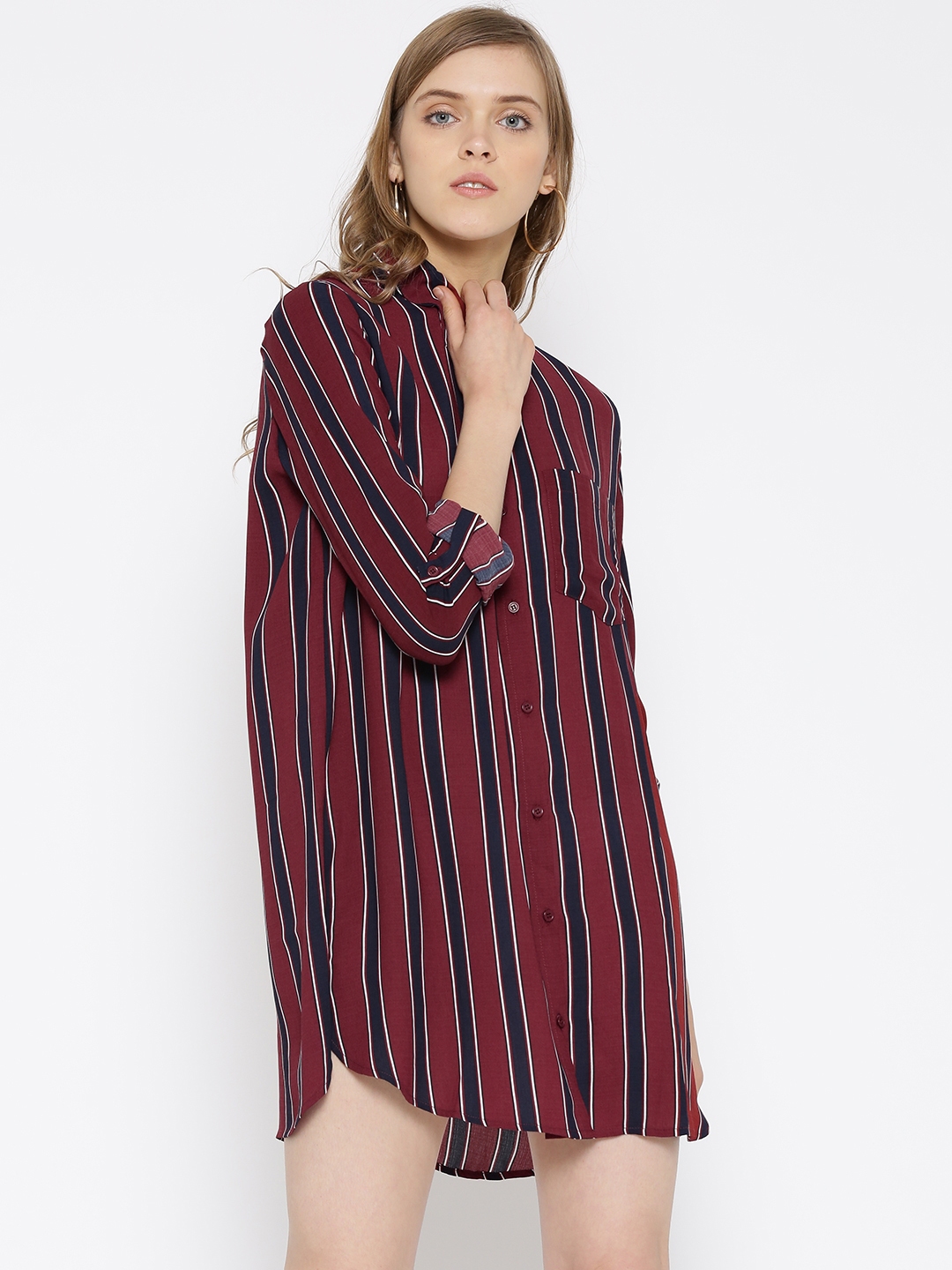 Forever 21 hotsell striped shirt dress