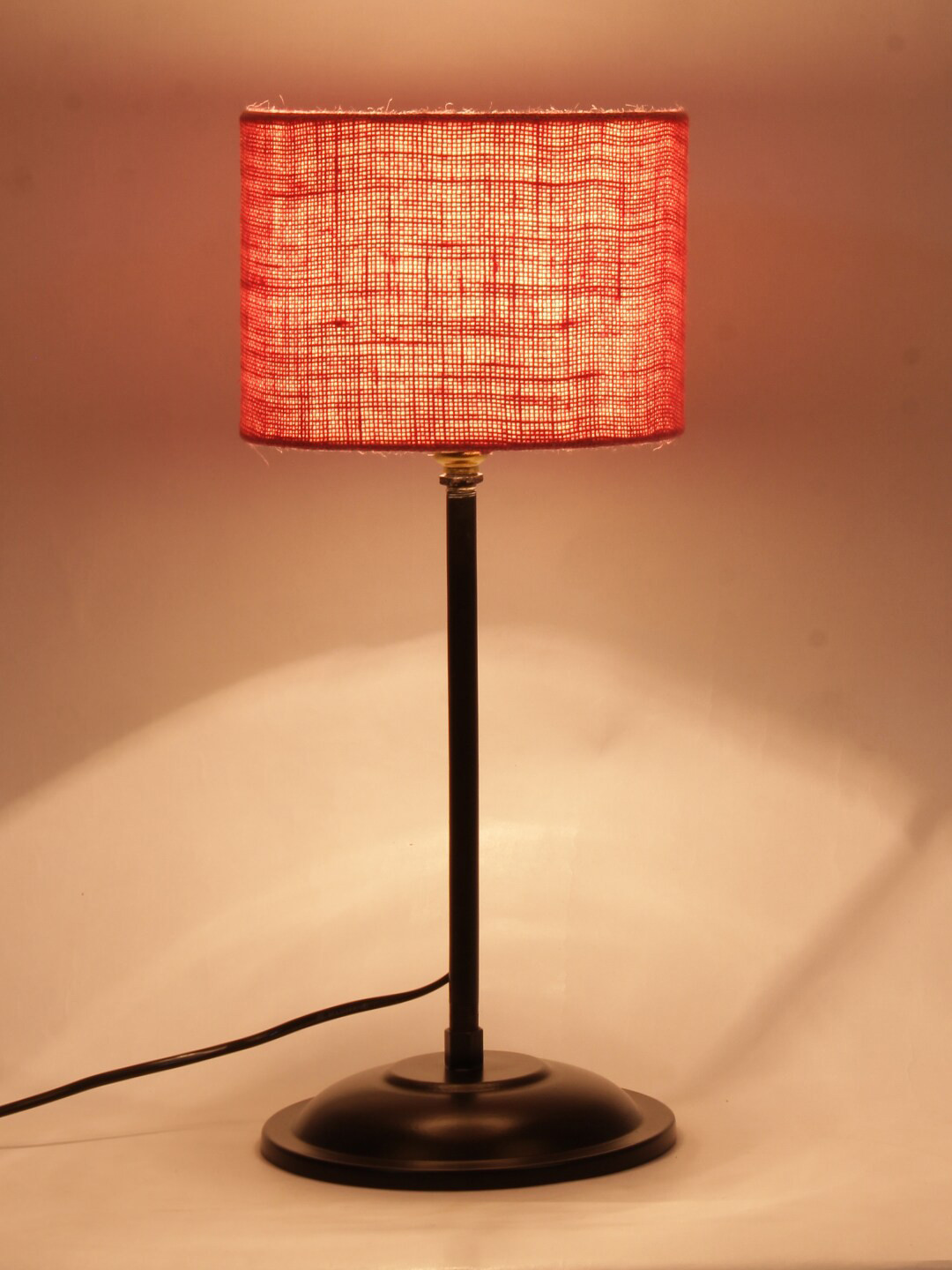 Devansh Pink Solid Traditional Floor Lamp with Shade