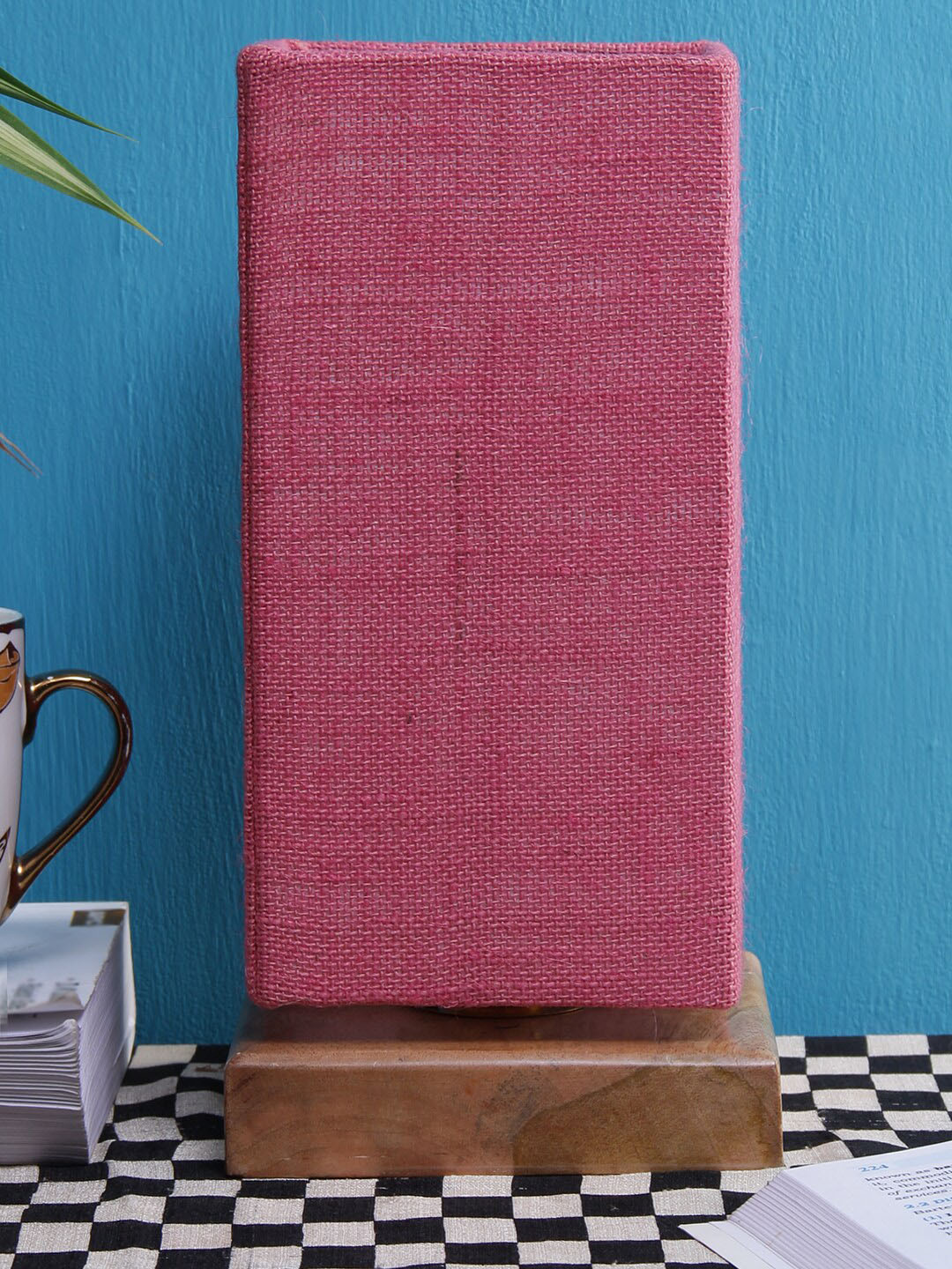 Devansh Pink Rectangular Shaped Traditional Floor Lamp with Shade