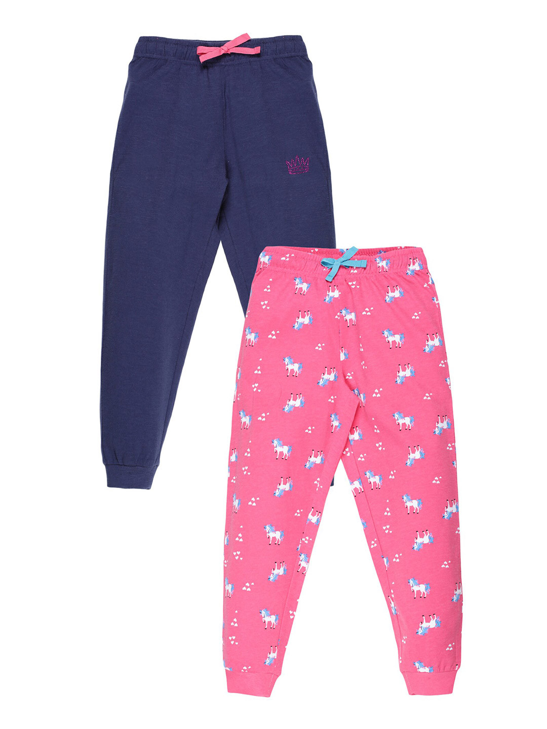 Plum Tree Girls Pack of 2 Pure Cotton Track Pants