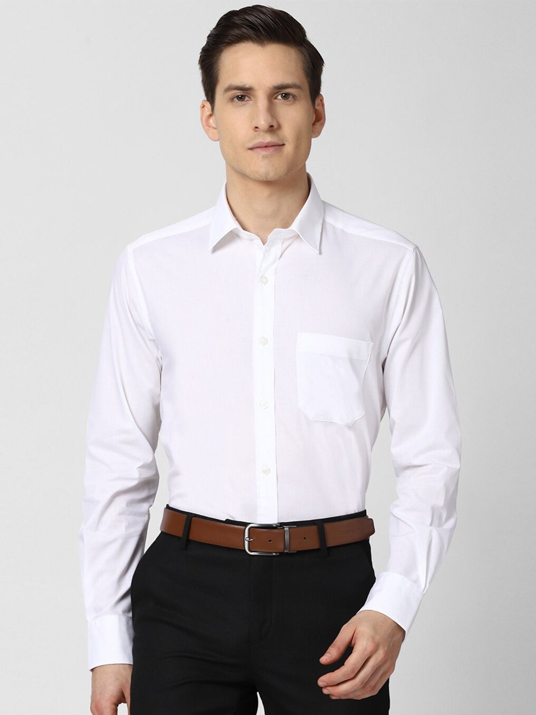 Peter England Men White Formal Shirt