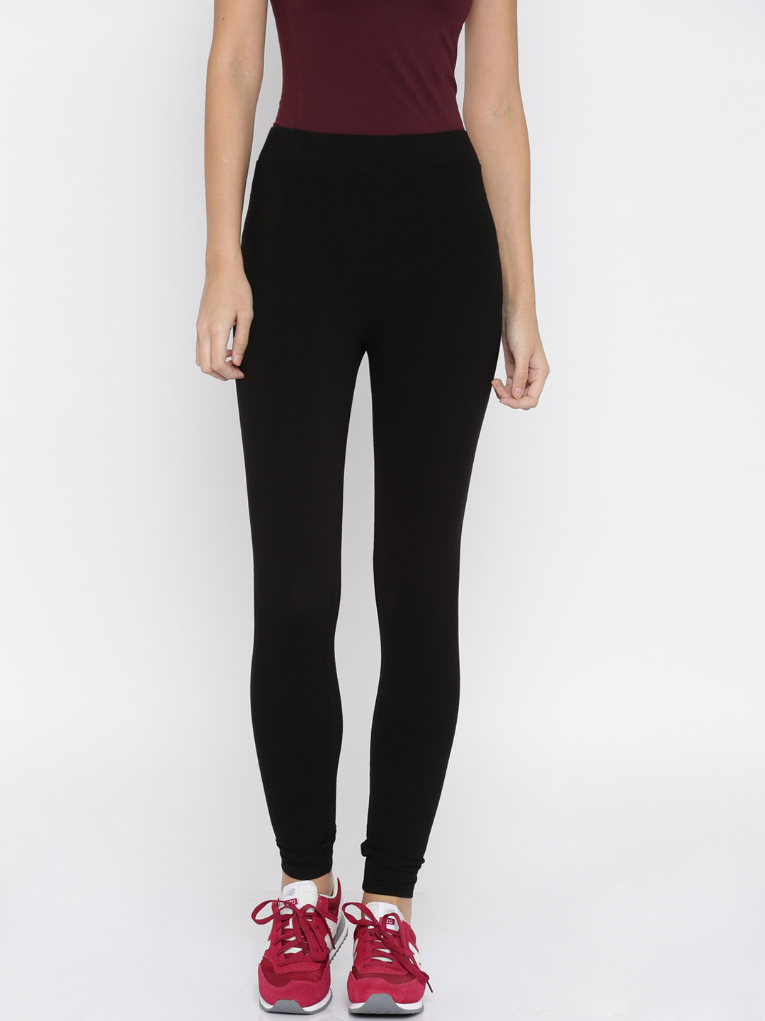 Buy FOREVER 21 Black Leggings - Leggings for Women 1646089 | Myntra