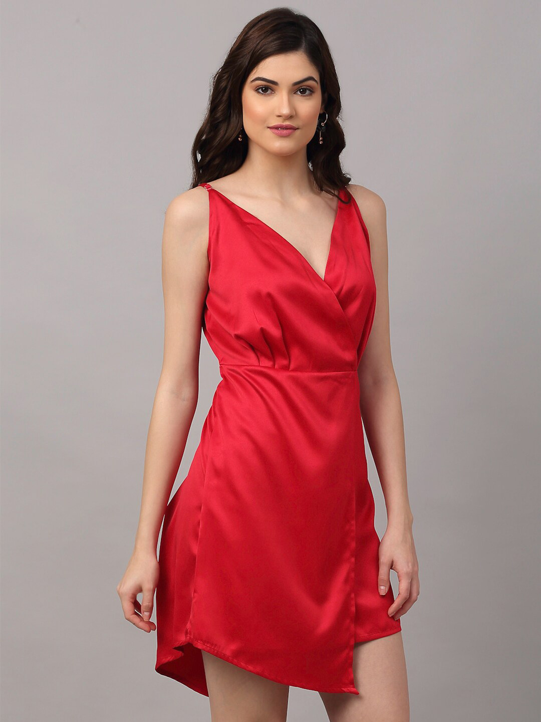 NEUDIS Red Satin Dress