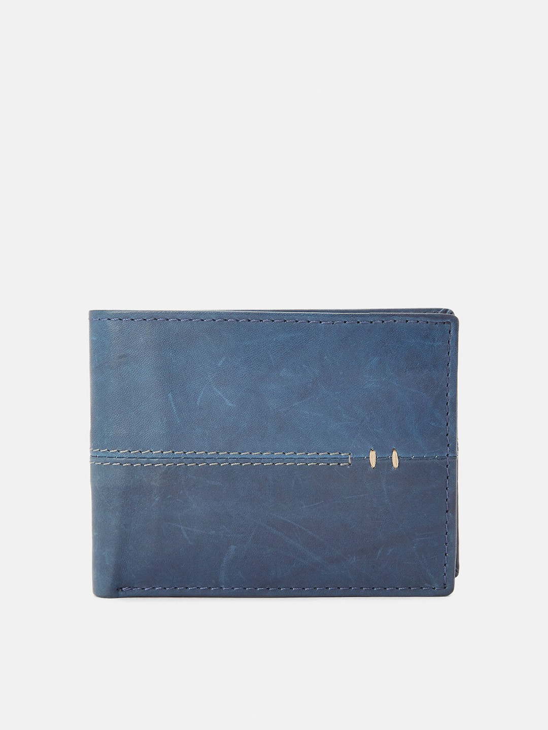 RICHARD PARKER by Pantaloons Men Blue PU Two Fold Wallet