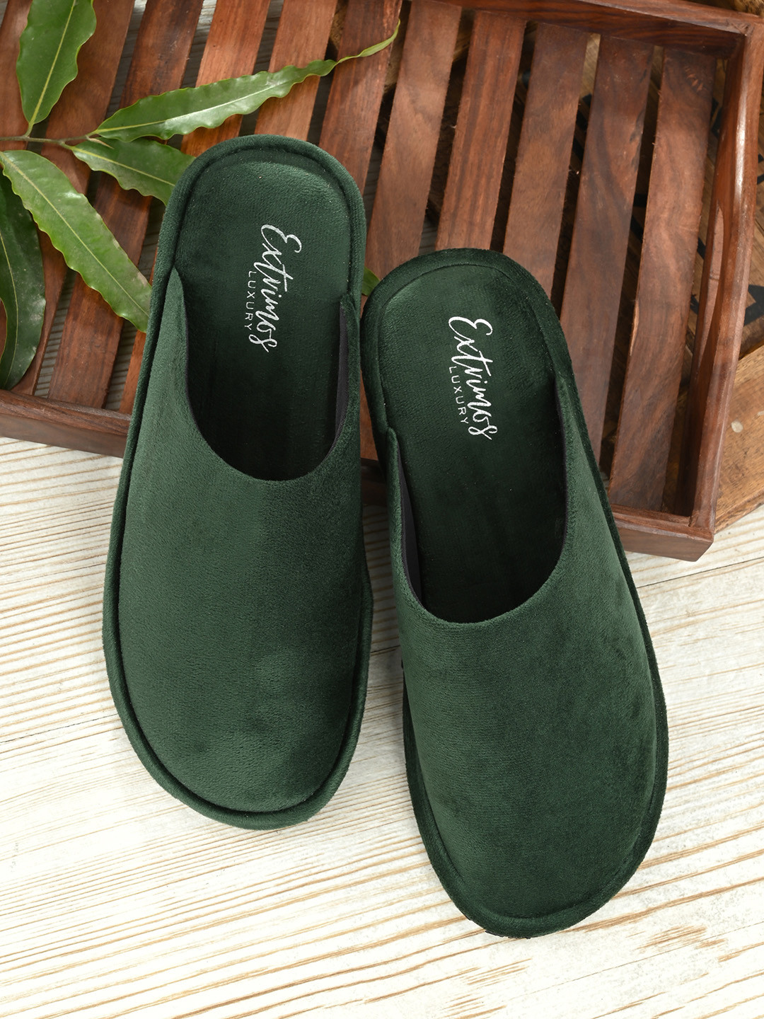 EXTRIMOS Men Green Room Slippers