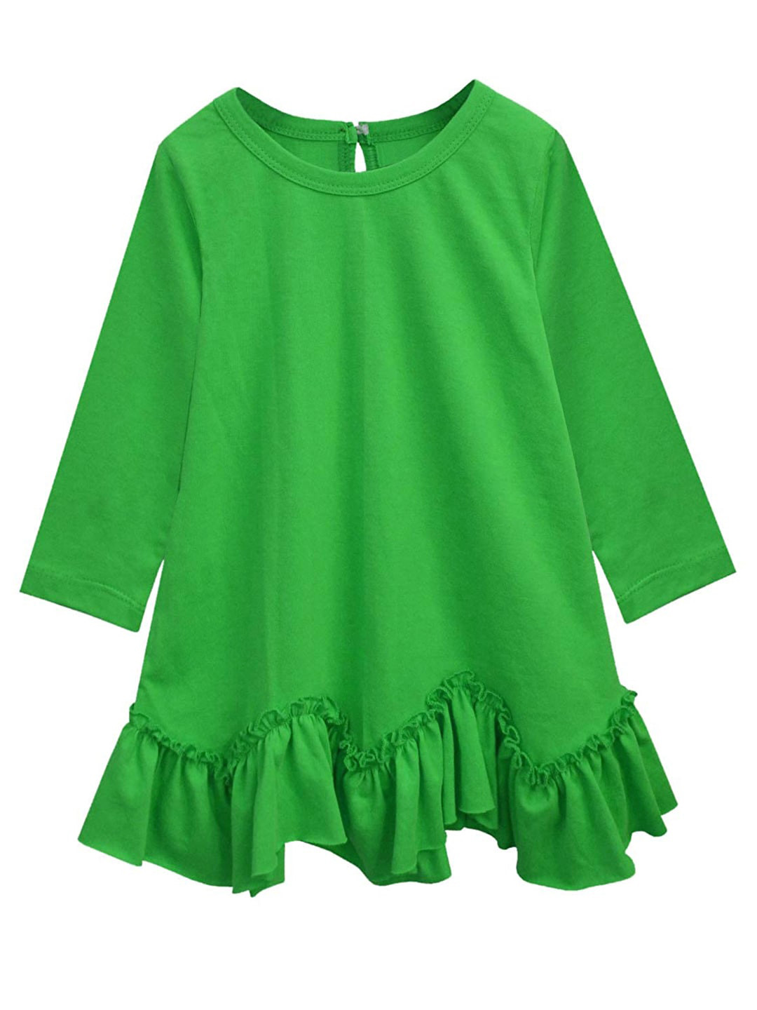 A T U N Green A-Line Dress