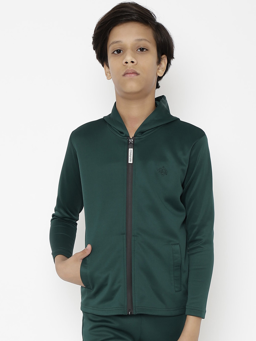 CHIMPRALA Boys Green Lightweight Running Sporty Jacket