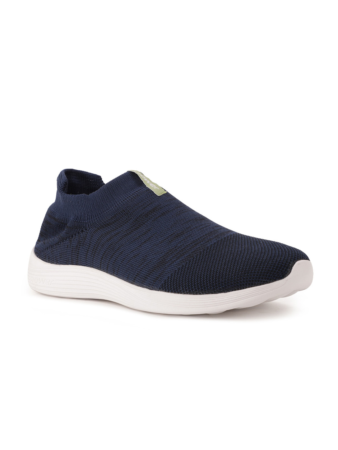 Power Women Blue Woven Design Slip-On Sneakers