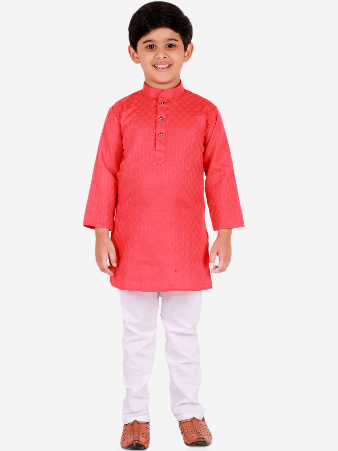 Pro-Ethic STYLE DEVELOPER Boys Red Kurta with Pyjamas