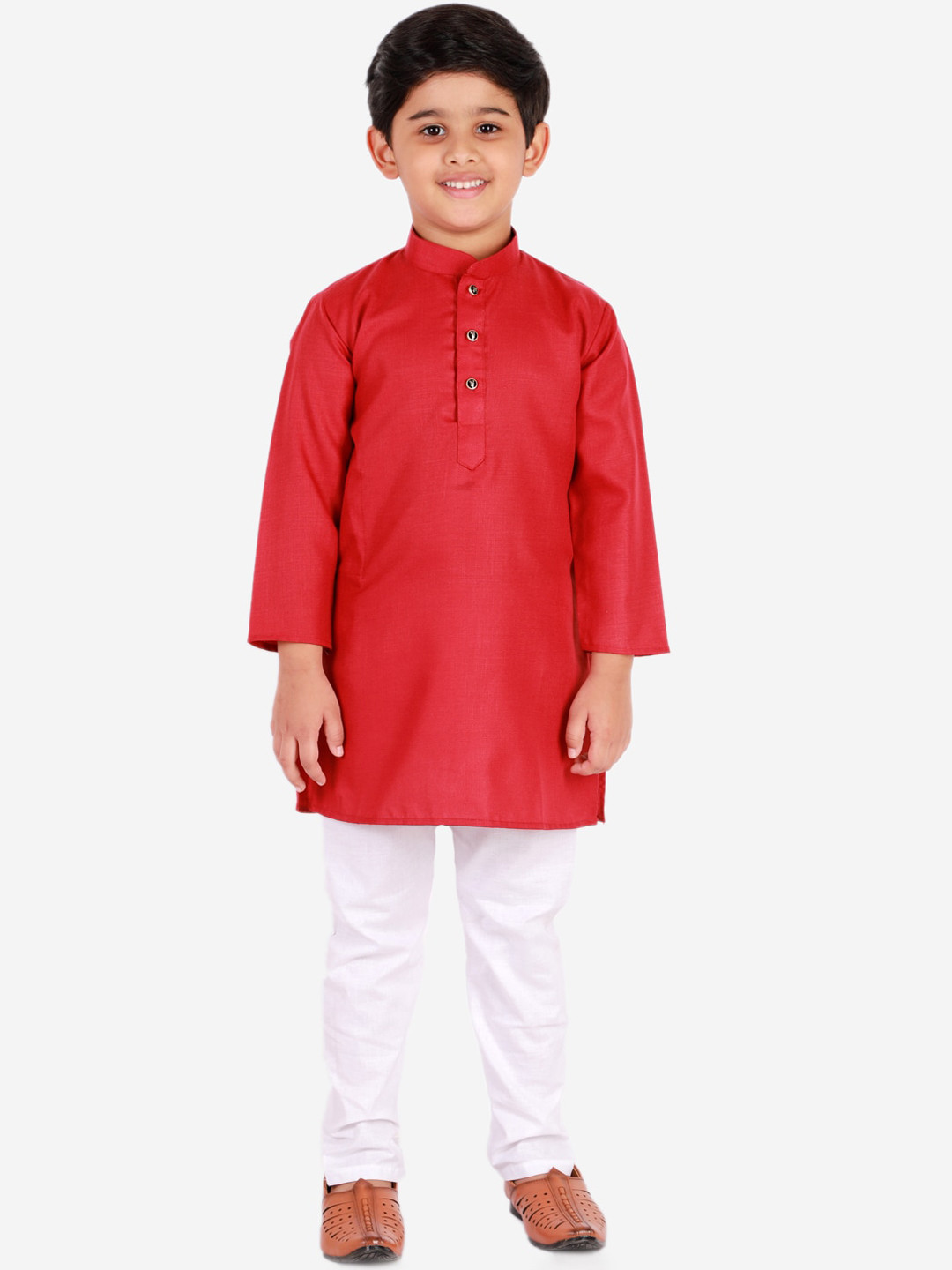 Pro-Ethic STYLE DEVELOPER Boys Maroon Kurta with Pyjamas