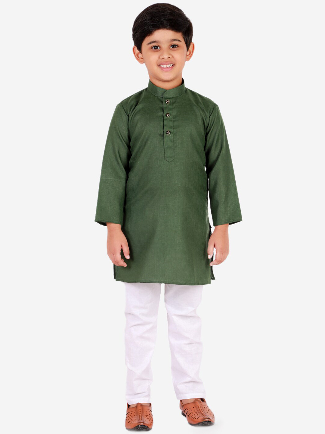 Pro-Ethic STYLE DEVELOPER Boys Green Kurta with Pyjamas