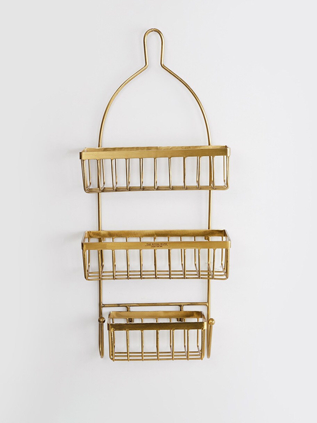 Home Centre Gold-Toned Stainless Steel Shower Caddy