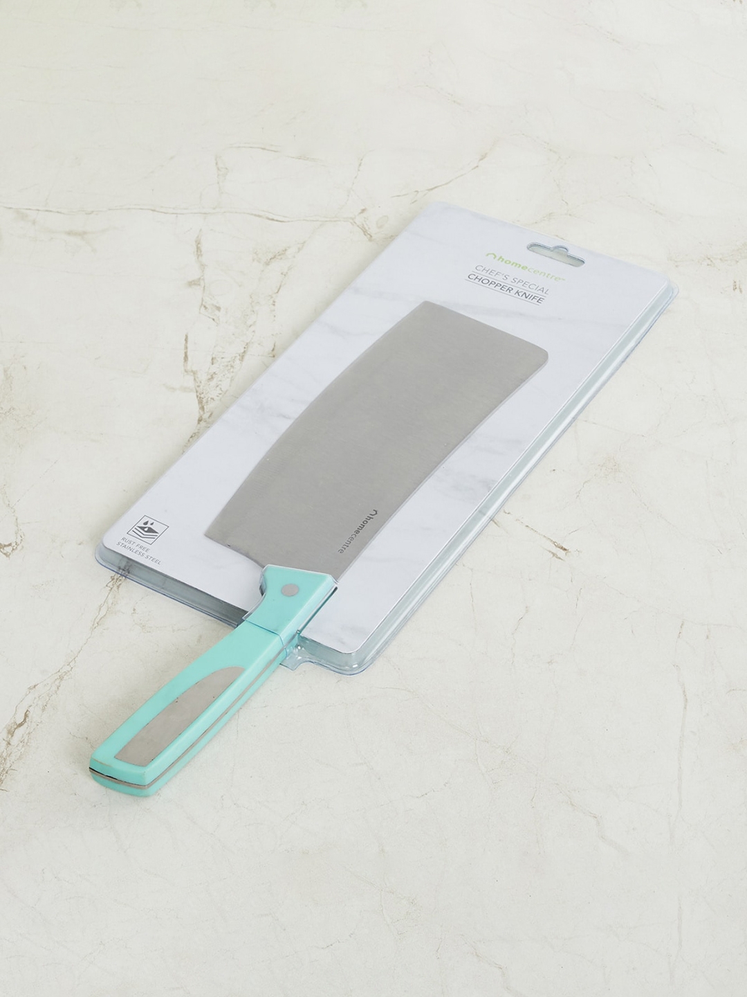 Home Centre Sea Green   Silver Toned Solid Stainless Steel Chopper Knife