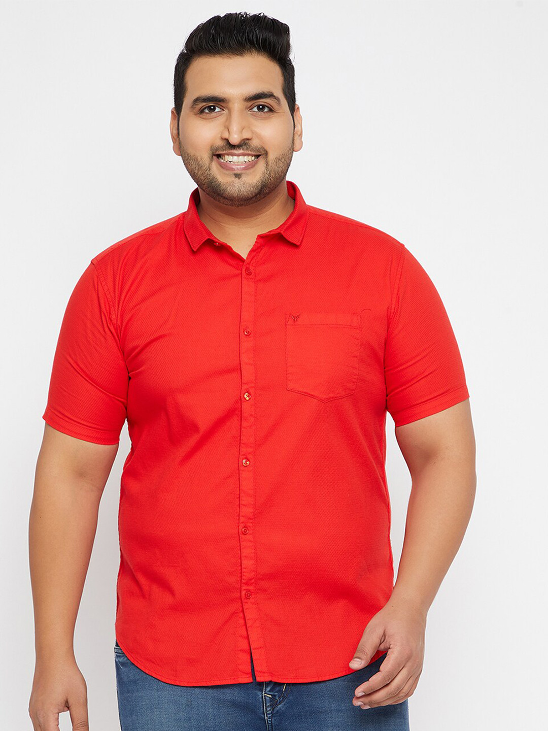 SHOWOFF Plus Men Red Casual Shirt