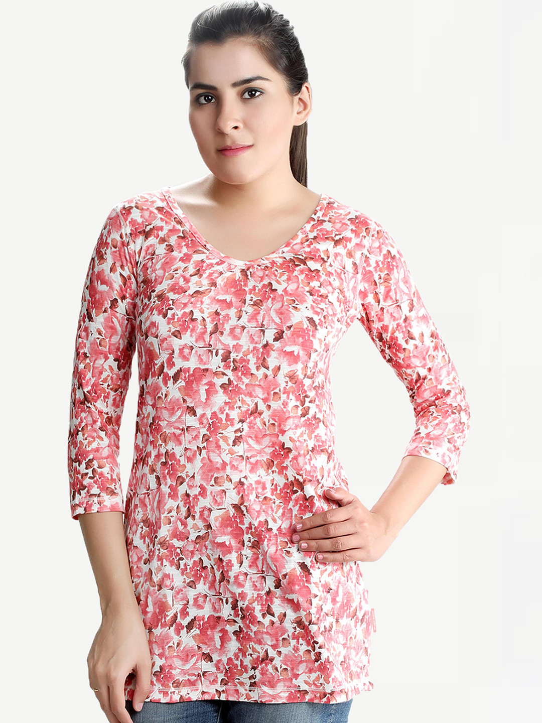 Dream of Glory Inc Fuchsia Pink Floral Print Top