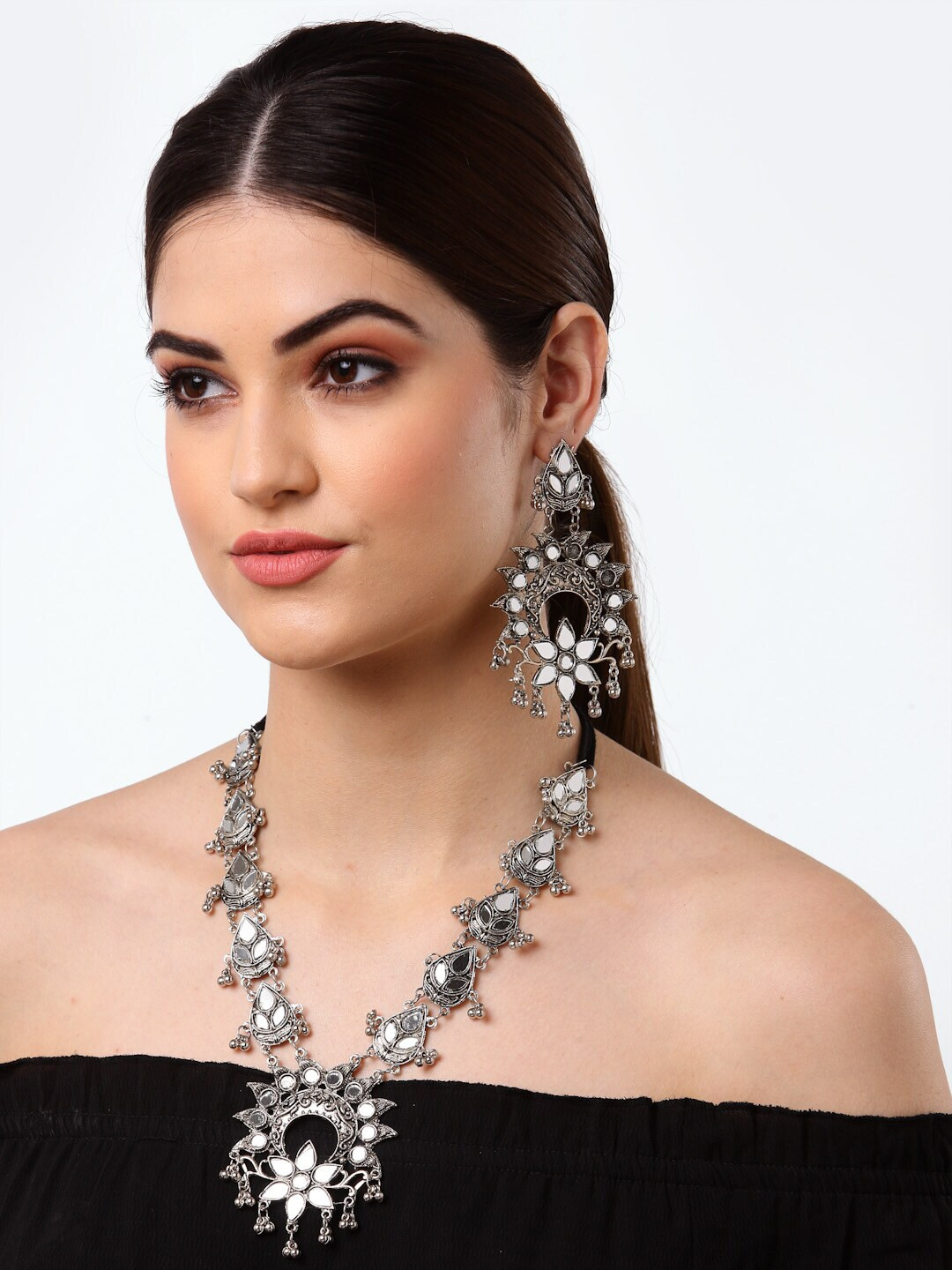 Arrabi Metallic-Toned Oxidized Jewelry Set