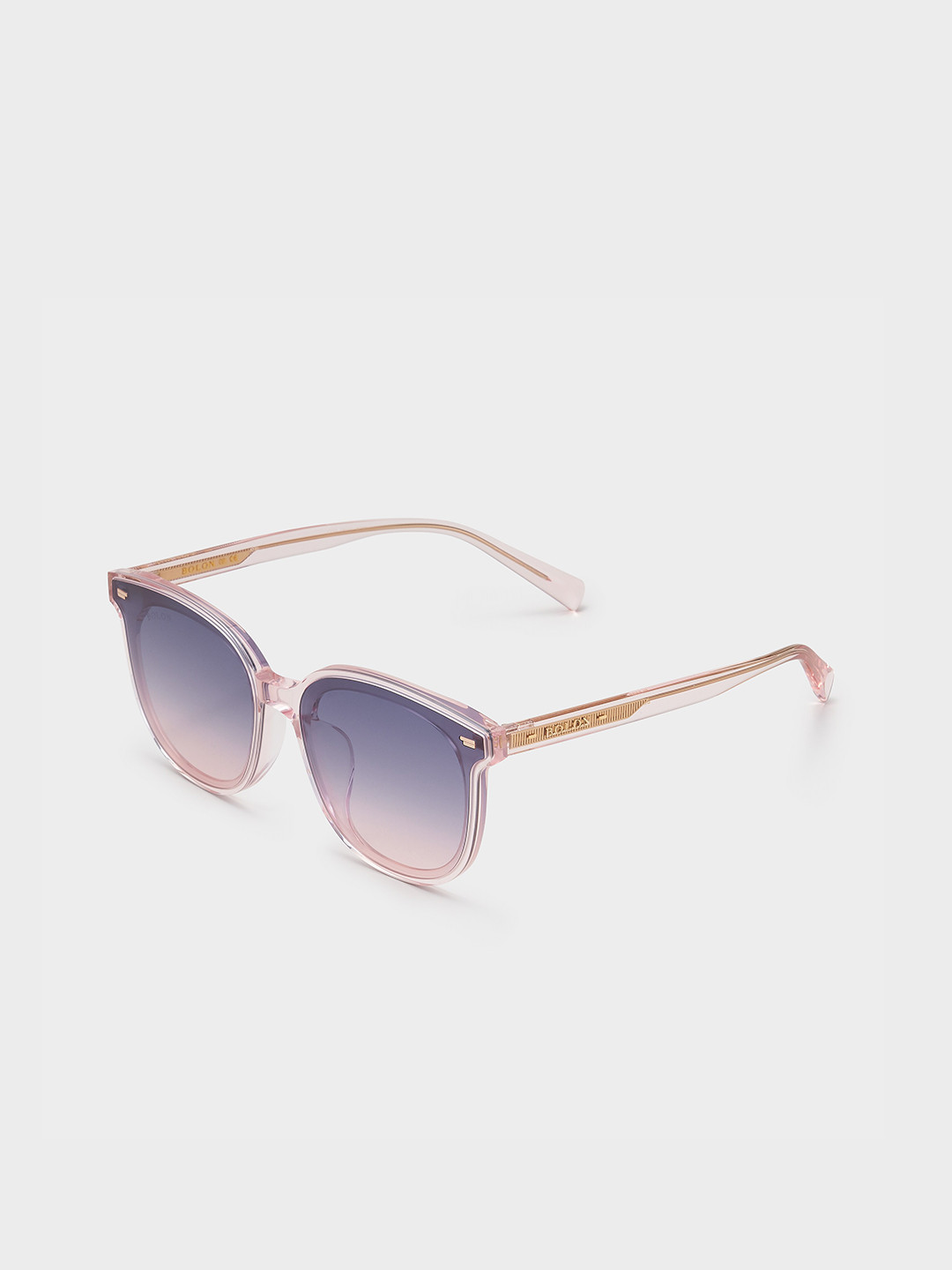 BOLON EYEWEAR Women Blue Oversized Sunglasses with Polarised & UV Protected Lens BL3033