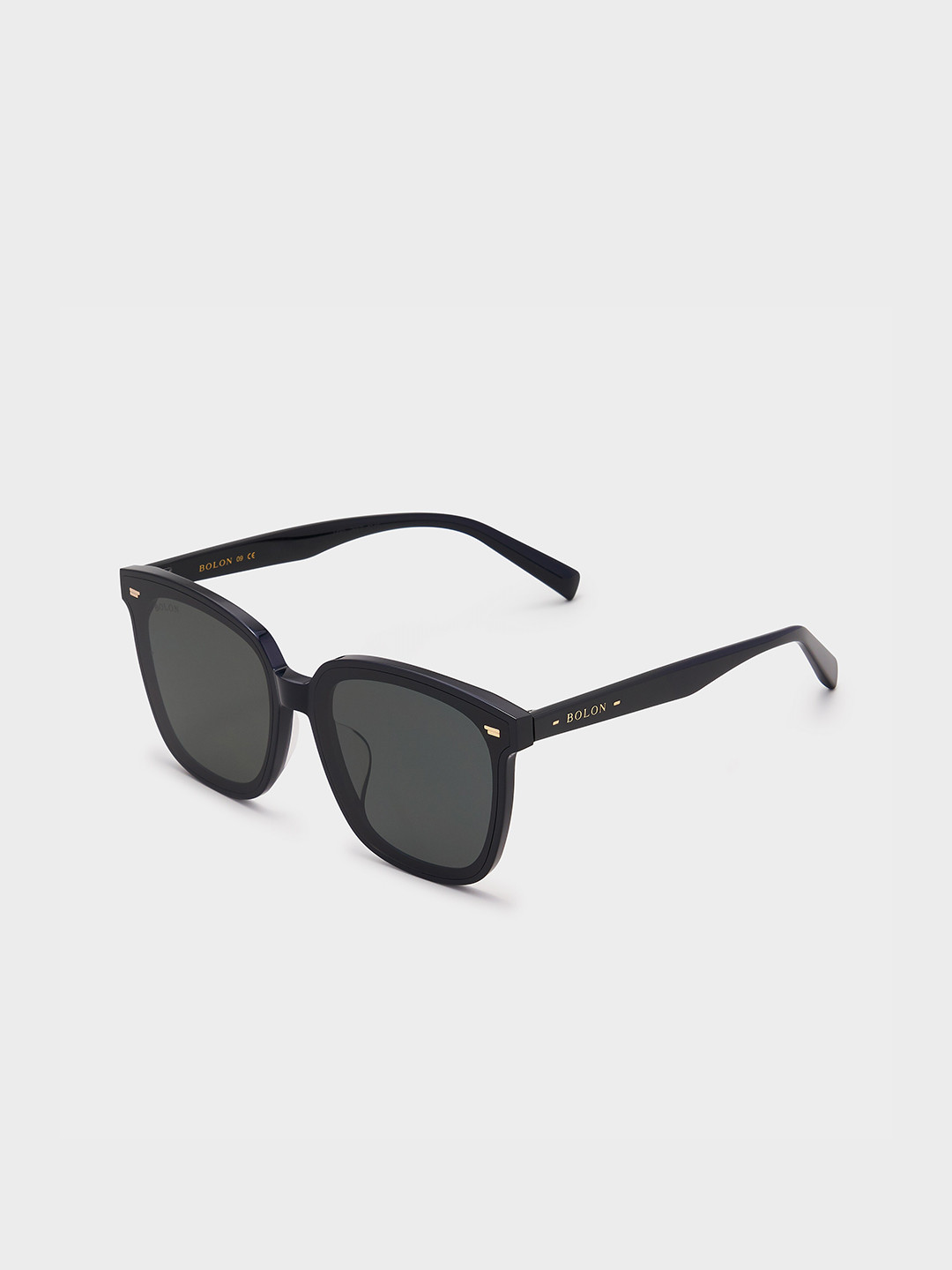 BOLON EYEWEAR Women Grey Lens & Black Square Sunglasses with UV Protected Lens BL3037