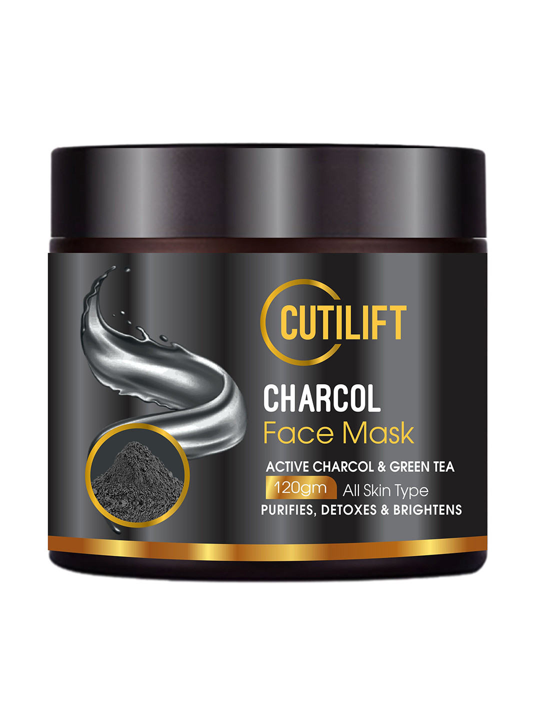 CUTILIFT Charcoal Face Mask With Active Charcoal & Green Tea 120 gm