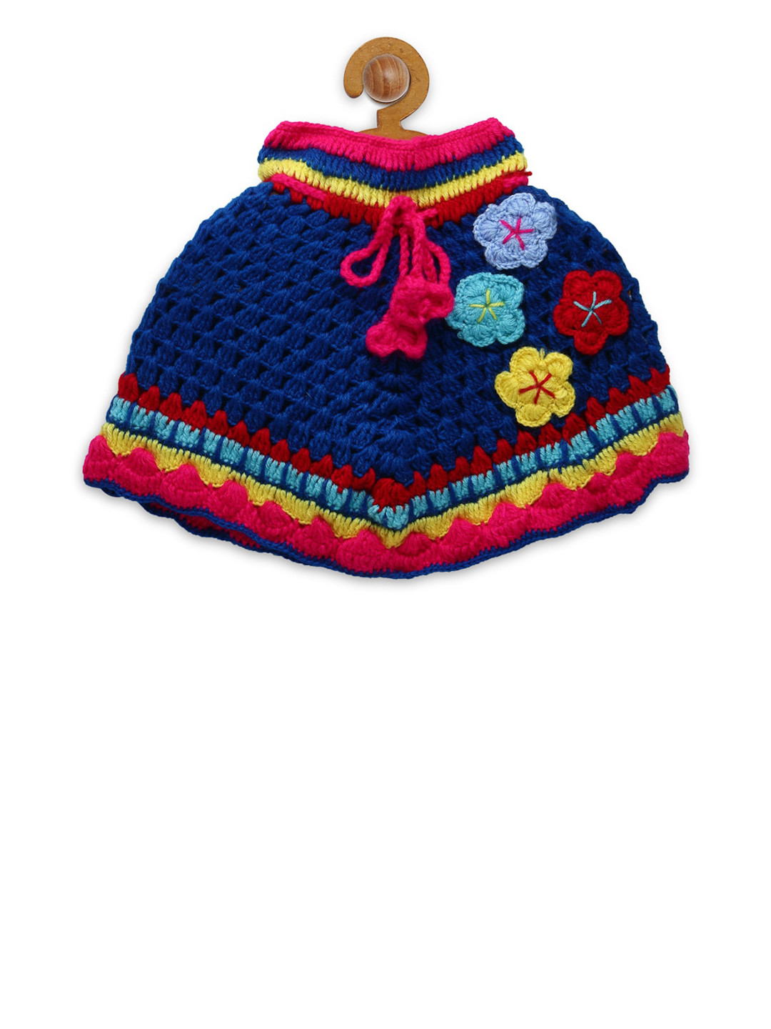 CHUTPUT Blue Floral Pure Wool Dress