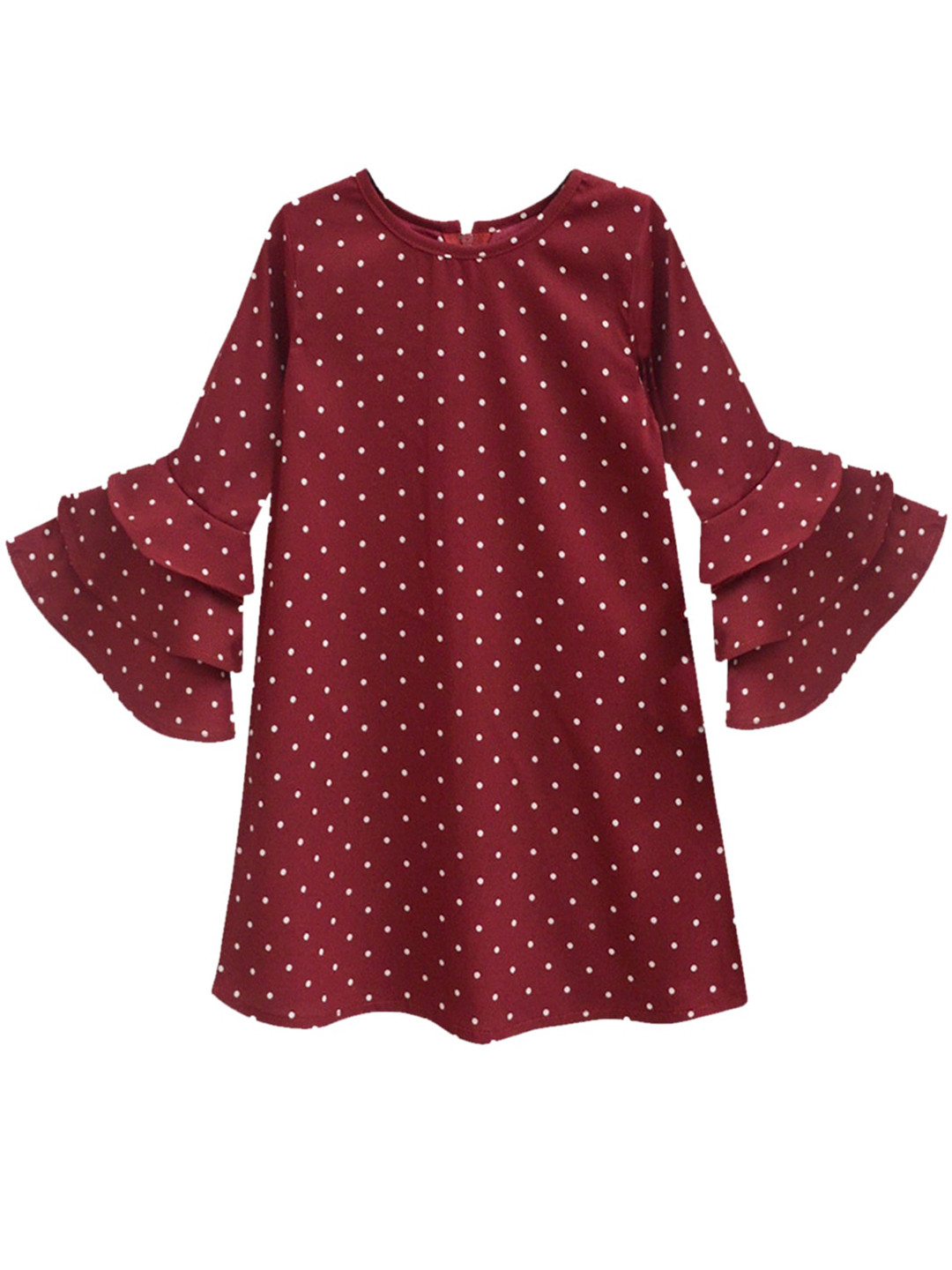 A T U N Maroon A-Line Dress