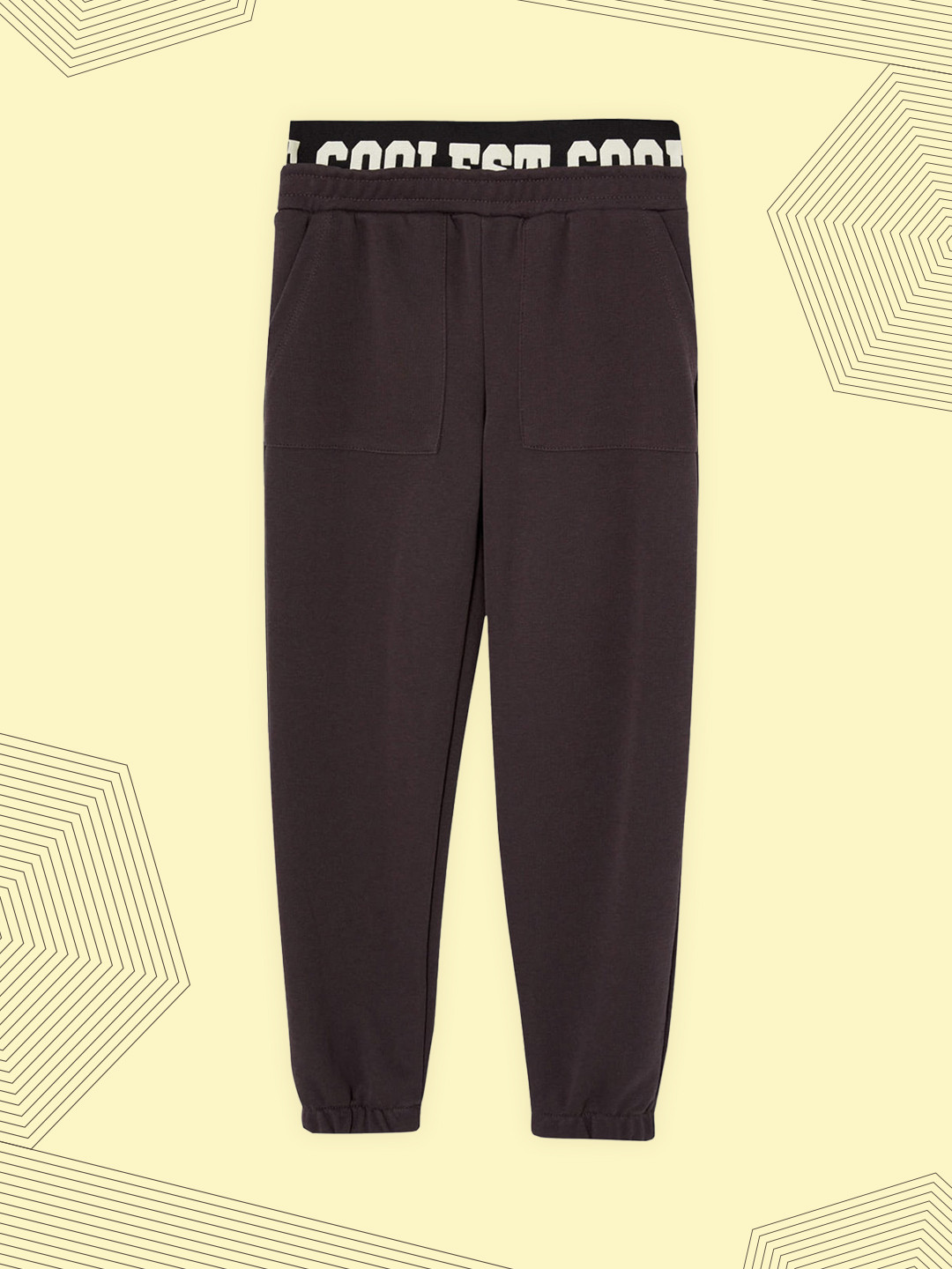 DeFacto Girls Charcoal Grey Solid Joggers