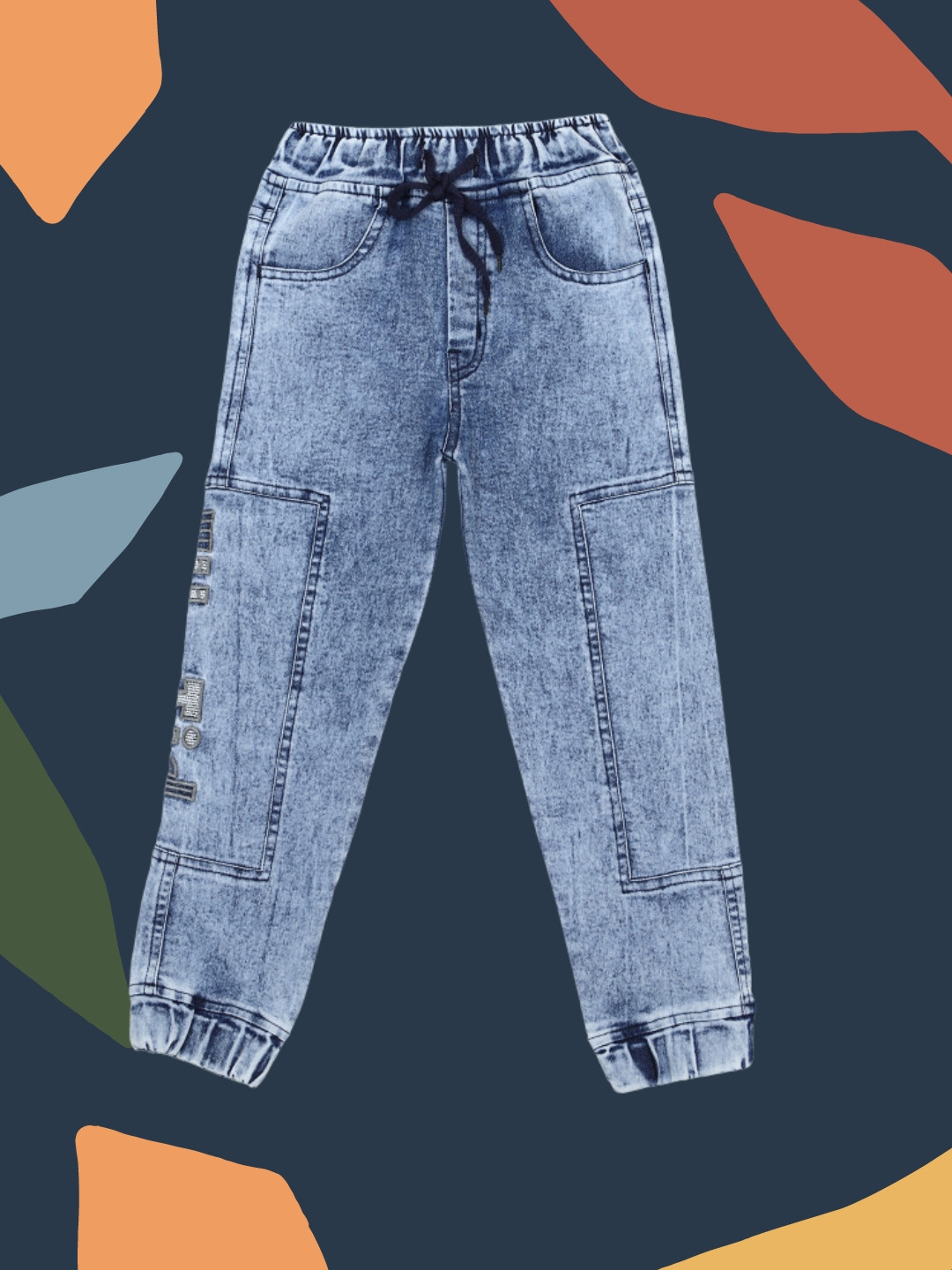 CREMLIN CLOTHING Boys Blue Clean Look Heavy Fade Jeans