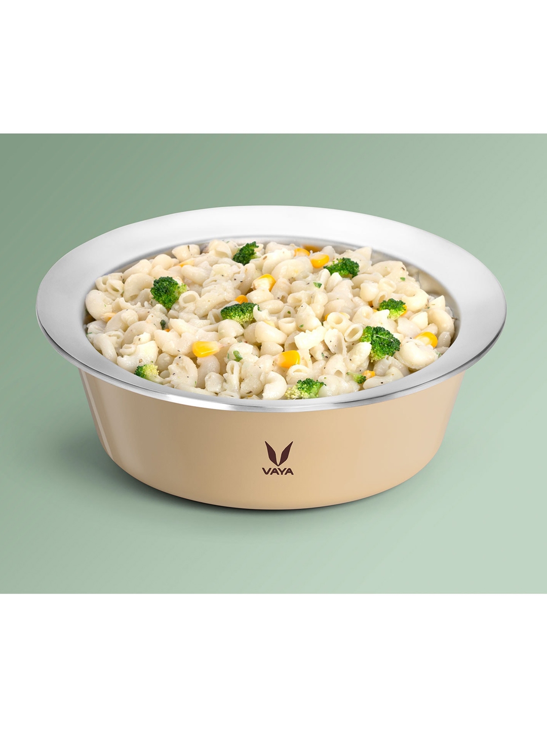 Vaya Gold-Toned Solid Casserole With Glass Lid 1500 ML